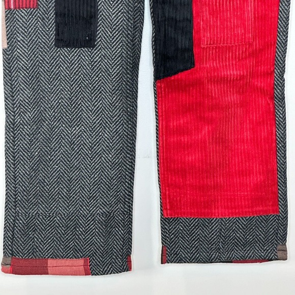 Sandrine Rose Worker Patchwork Pants Fully Lined Oversized Women's Size 31 NWT - Picture 5 of 15